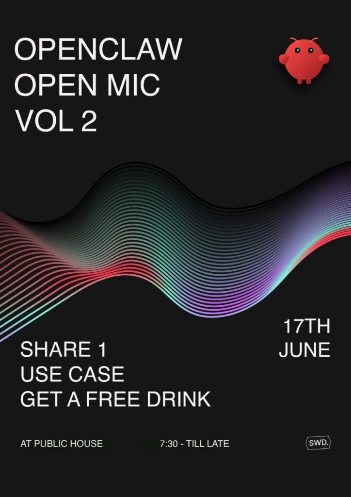 OpenClaw Open Mic Vol. 2 poster at Public House